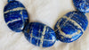 Lapis Beaded Necklace. Huge Ovals.