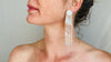 Long Silver Hmong Dangle Earrings. 0153