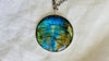 Labradorite and Silver Pendant Necklace. Sterling Silver Chain