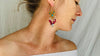 Vintage Uzbek Filigree Earrings. Vermeil. Bukhari. Pearls & Semi-Precious Stones - Aadya Bazaar