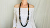 Amber, Jade & Silver Necklace.