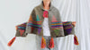 Wool Shawl. Embroidered & Tassels. Mayan. Chamula. Mexico