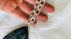 Labradorite Pendant Necklace. Heavy Sterling Silver Chain