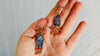 Vintage Uzbek Silver Earrings & Coral, Multan Enamel. Romantic Beauties