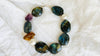 Labradorite, Amber & Flourite Necklace. Sterling Silver. - Aadya Bazaar