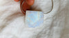Moonstone Pendant Necklace. Sterling Silver Snake Chain - Aadya Bazaar