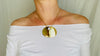 Gold Plated Tribal Pendant. Gold Plated Silver. Columbia Nose Ornament - Aadya Bazaar