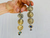Vintage Balochi Goldwashed Silver Earrings. Vermeil. Gold Tone. - Aadya Bazaar