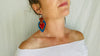 Hojalata Tin Mexican Heart Earrings. Silver Earwire - Aadya Bazaar