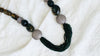 Amber, Jade & Silver Necklace.