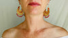 Vintage Oaxacan Filigree & Coral Earrings. Gold Plated. Sterling Silver. Frida Kahlo