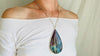 Labradorite and Silver Pendant Necklace. Sterling Silver Chain