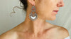 Vintage Oaxacan Filigree Earrings. Coral. Sterling Silver. Mexico. Frida Kahlo - Aadya Bazaar