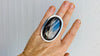 Hypersthene & Silver Ring. Size 7. Sterling Silver. Oversized. 0739