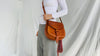 Leather Bag. Adjustable Strap. Zinacantan Tassels - Aadya Bazaar