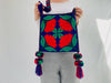 Huichol Hand-Embroidered Shoulder Bag. Peyote Bag.