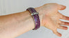 Sterling Silver Indian Bangle. Zirconia Ruby