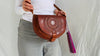 Leather Bag. Adjustable Strap. Zinacantan Tassels - Aadya Bazaar