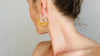 Amber Hoop Earrings. Sterling Silver. 0249 - Aadya Bazaar