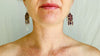 Carved Gourd and Sterling Silver Earrings. - Aadya Bazaar