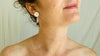 Carved Gourd and Sterling Silver Earrings.