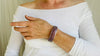 Sterling Silver Indian Bangle. Zirconia Ruby