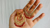 Vintage Oaxacan Filigree & Coral Earrings. Gold Plated. Sterling Silver. Frida Kahlo