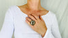 Pyrite Druzy Ring. Size 7.5 - Aadya Bazaar