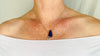 Lapis and Flowers Pendant. Silver Necklace.