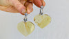 Amber Heart & Hand Sterling Silver Earrings. Atelier Aadya. 0444