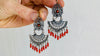 Oaxacan Filigree Earrings. Red Coral. Sterling Silver. Mexico. Frida Kahlo