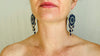 Carved Gourd Earrings. Sterling Silver. Oaxaca, Mexico.