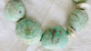 Green Moonstone Beaded Necklace. Fine Silver Beads