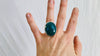 Green Onyx Ring. Size 7.5 - Aadya Bazaar