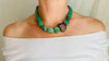 Turquoise and Ammonite Necklace. Sterling Silver. 1223