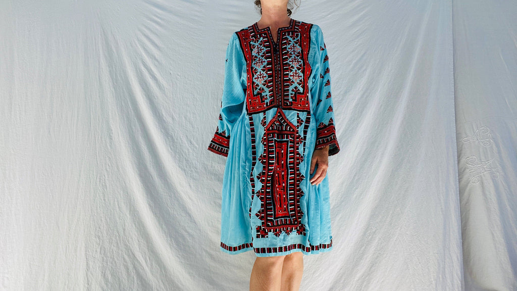 balochi dress design Balochi Kurta 3-Piece Set by parveenNaaz - Traditional Silk with Embroidery