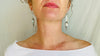 Hazaragi Mirror Earrings. Sterling Silver & Glass. 0970