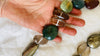 Green Jasper, Smoky Quartz and Pyrite Necklace. Choker.