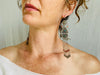Vintage Uzbek Bukhari Earrings. Silver, Coral & Turquoise. - Aadya Bazaar