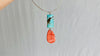 Turquoise Pendant Necklace. Spiny Oyster & Sterling Silver Snake Chain