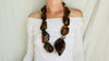 Huge Amber Beaded Necklace. Mexican Amber. Dramatic and Gorgeous! - Aadya Bazaar