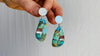 Santo Domingo Pueblo Shell and Stone Mosaic Earrings. Native American