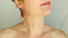Flower & Jasper Earrings. Sterling Silver. - Aadya Bazaar