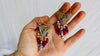 Vintage Uzbek Filigree Earrings. Vermeil. Bukhari. Pearls & Semi-Precious Stones - Aadya Bazaar