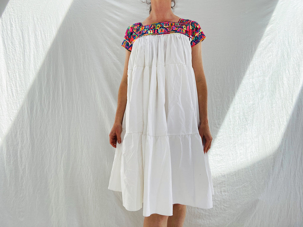Hand-Embroidered Nahua Dress. Puebla, Mexico Hand-Embroidered Nahua Dress. Puebla, Mexico