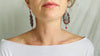 Vintage Oaxacan Filigree Earrings. Coral. Sterling Silver. Mexico. Frida Kahlo - Aadya Bazaar