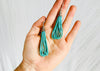 Kuchi Beaded Tassel Earrings. Sterling Ear Wire. 3.5
