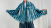 Vintage Indigo Tie Dye Shawl, Wrap, Scarf. Dogon. 0375.
