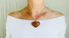 Amber Heart & Sterling Silver Necklace. IN COMPLIANCE with Etsy Regulations