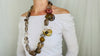 Ammonite, Smoky Quartz & Yellow Opal Necklace. Long